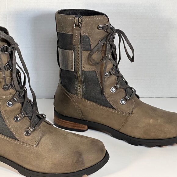Sorel Brown Lace-Up Combat Boots - Picture 2 of 16